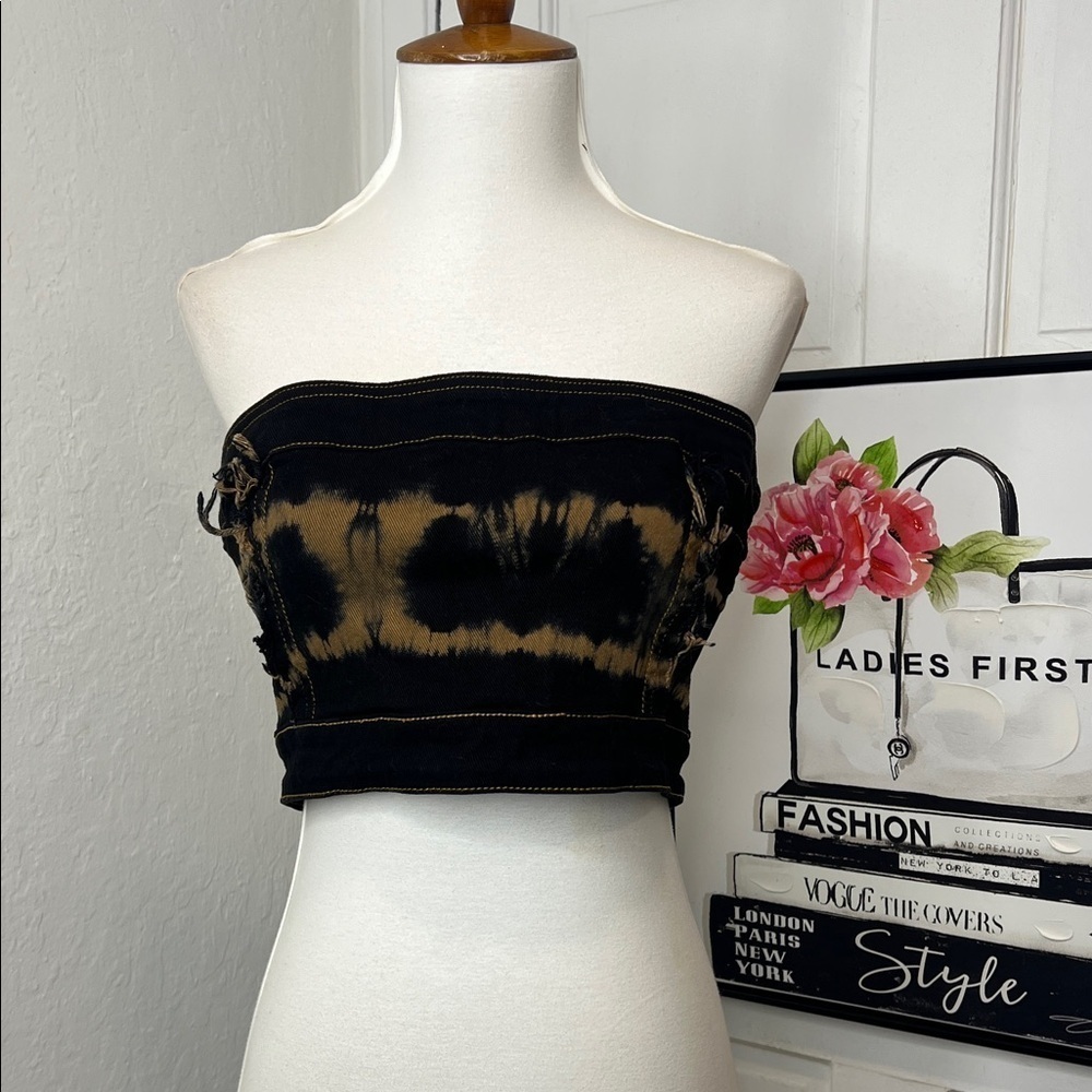 I.AM.GIA Tie Dye Strapless Top Size M